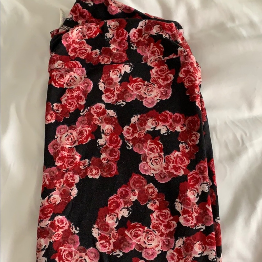 Rose Heart Lularoe Leggings